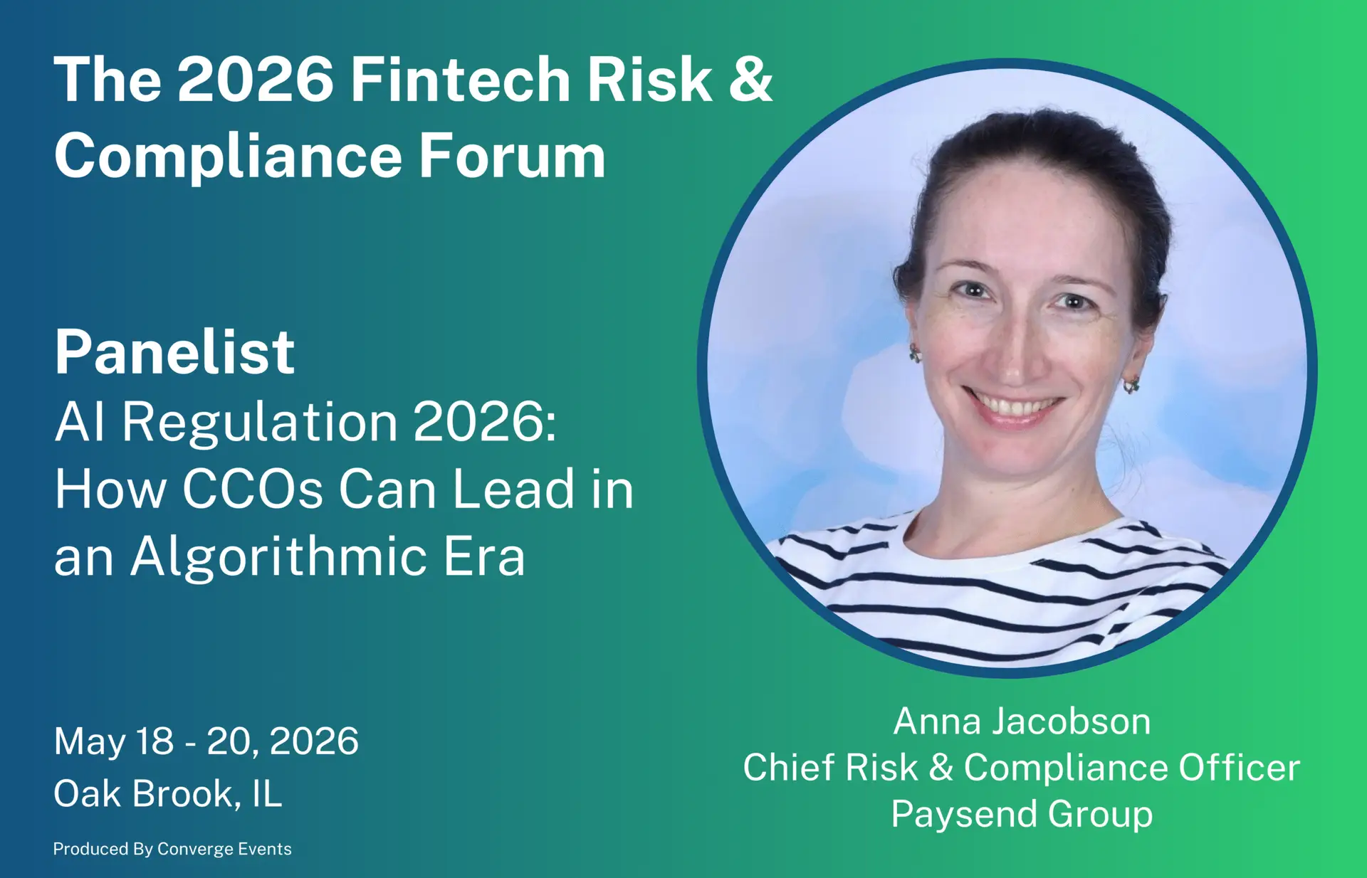 FRC Welcomes Paysend’s Anna Jacobson to AI Regulation Panel