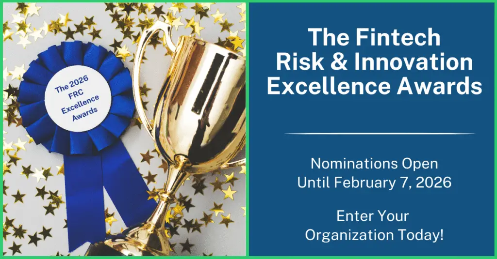 Awards at Fintech Risk & Compliance Forum for excellence in risk & compliance innovation