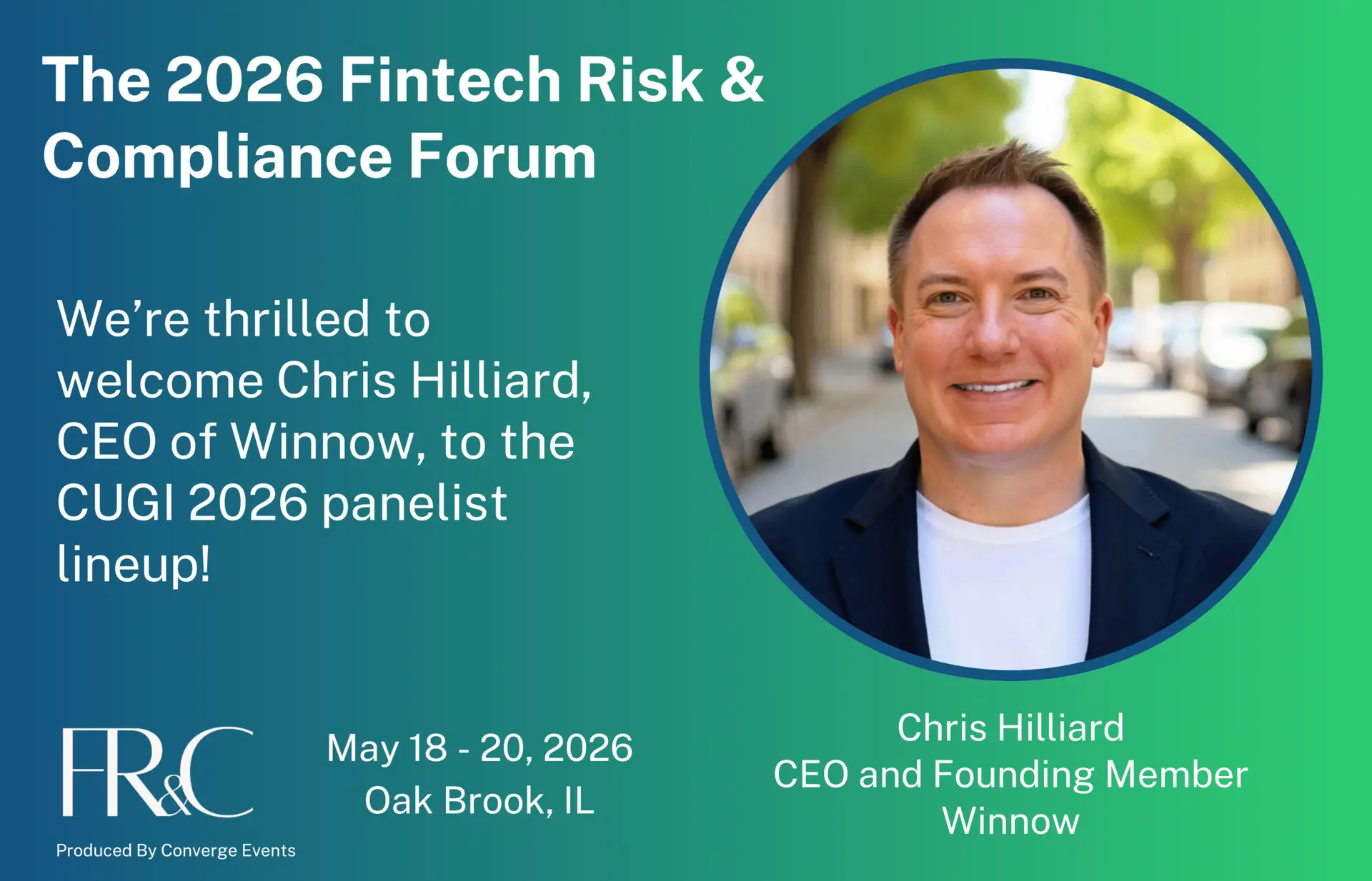 Chris Hilliard, CEO of Winnow, Joins FRC 2026 Speaker Lineup